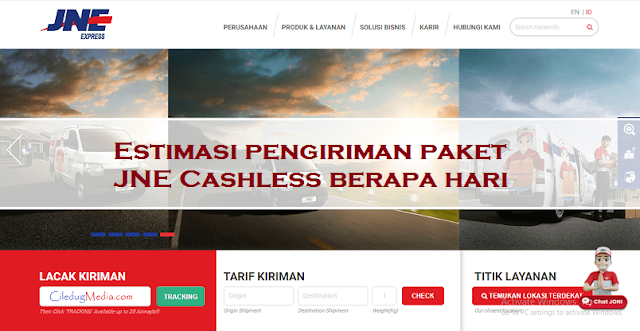 Pengiriman Paket JNE Cashless Berapa Hari